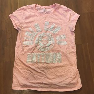Pink “Girls Can Do Anything” Tee